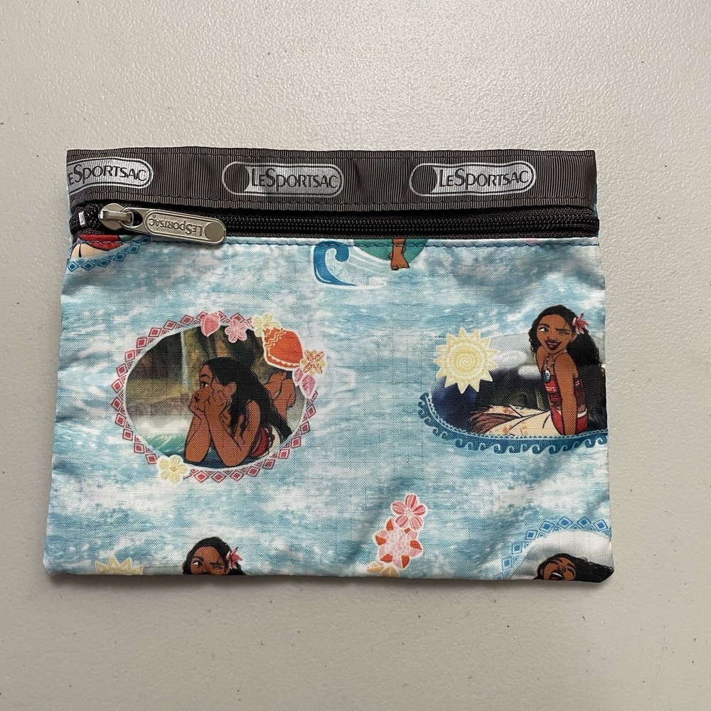 LeSportsac Disney Moana Waverider Mini Bag‎ Makeup Cosmetic Pouch Bag B24